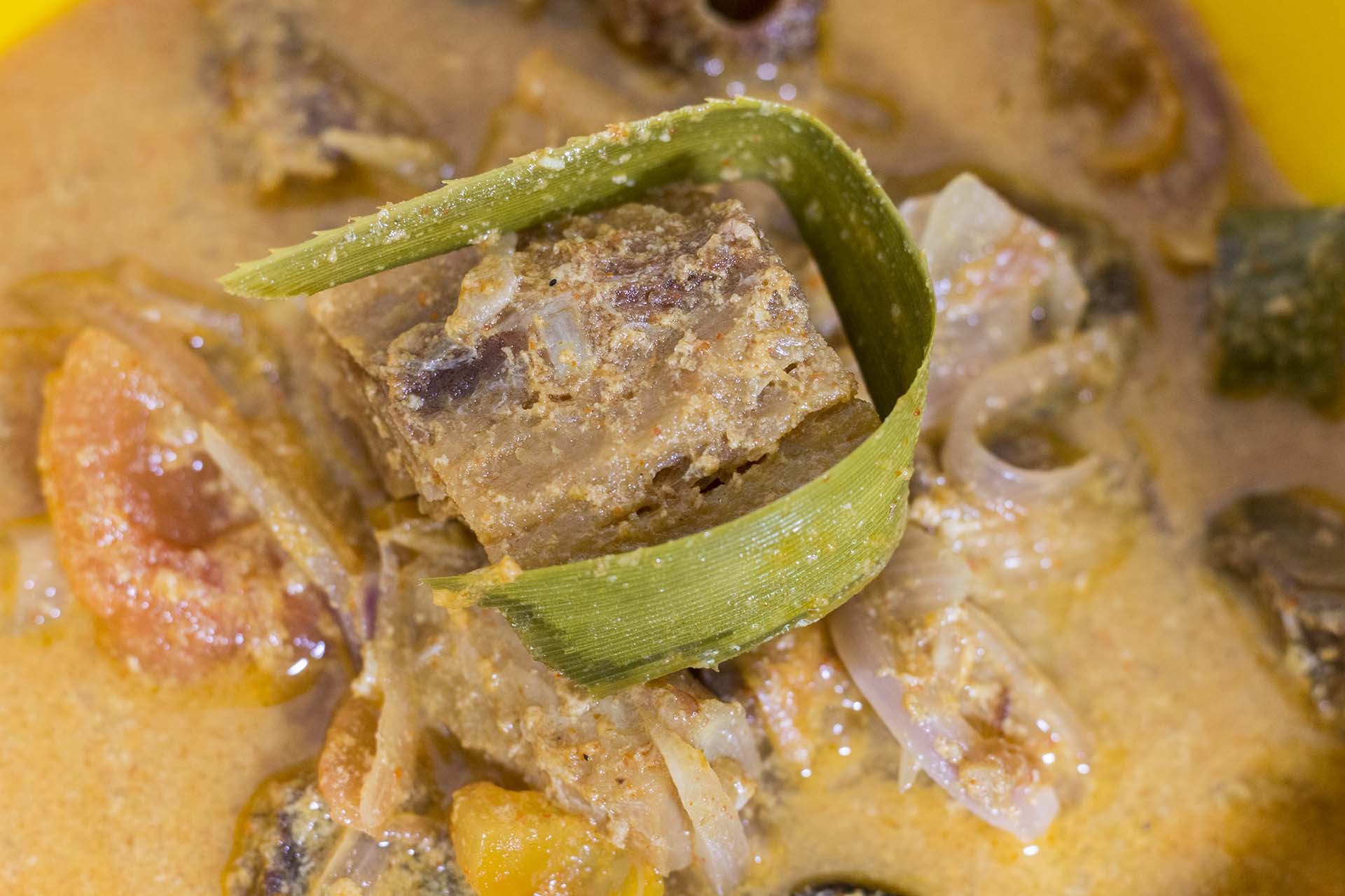 Close Up view of Dried Fish Curry