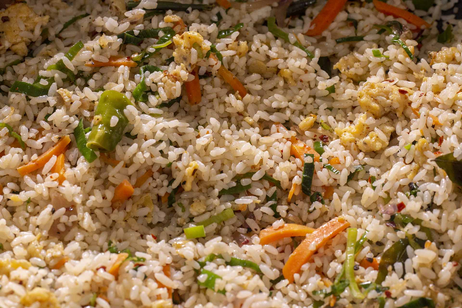 Close up view of Egg Fried Rice