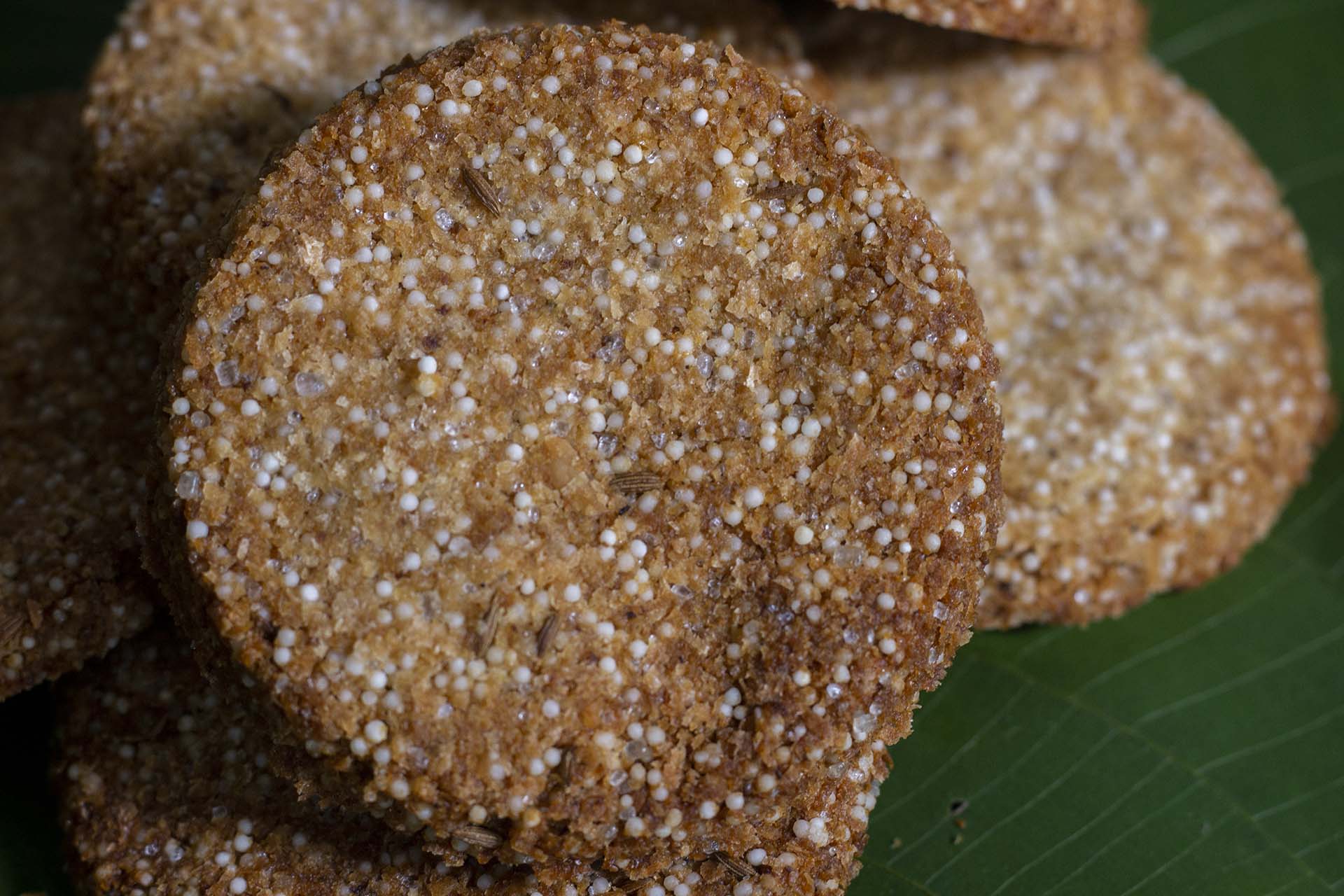 Closeup view of Sawboro Cookies