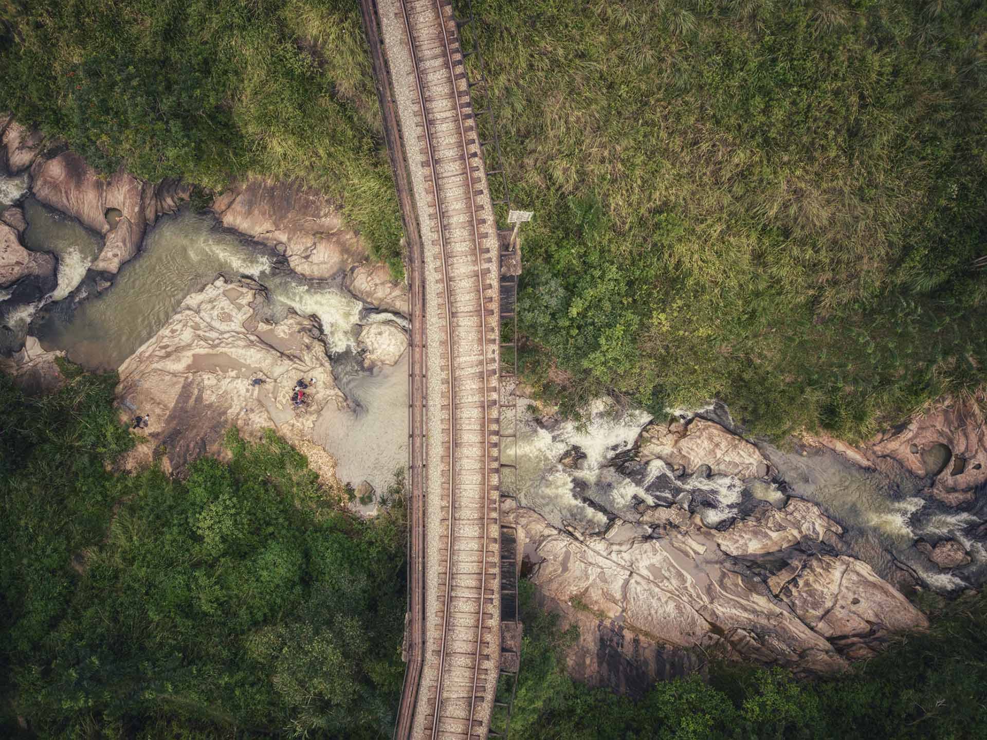 Drone view of Railroad