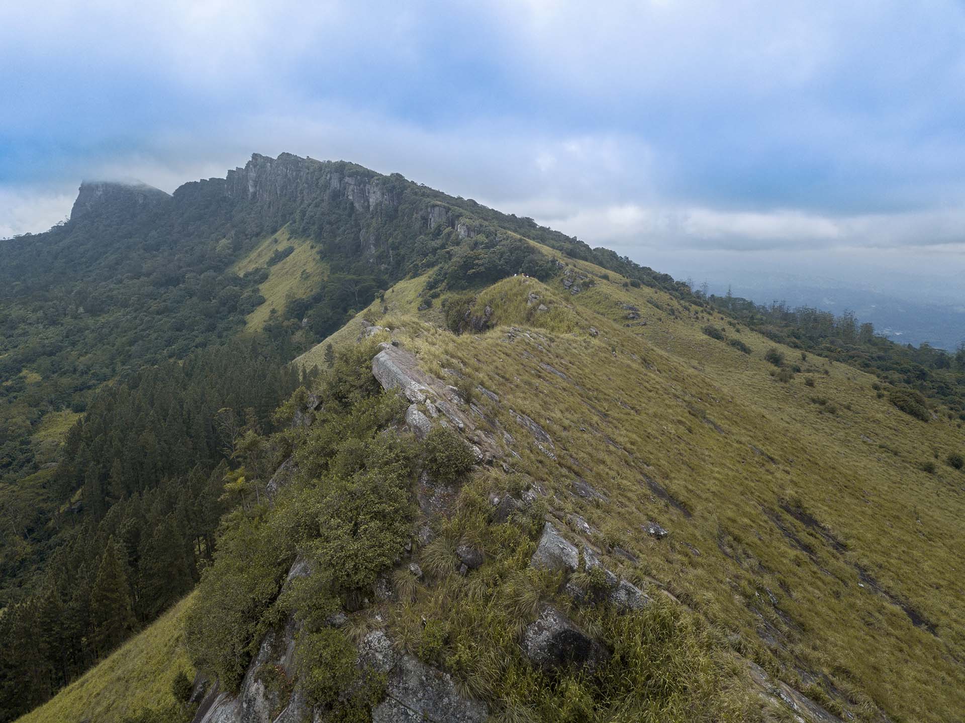 Drone view of Hanthana Mountain