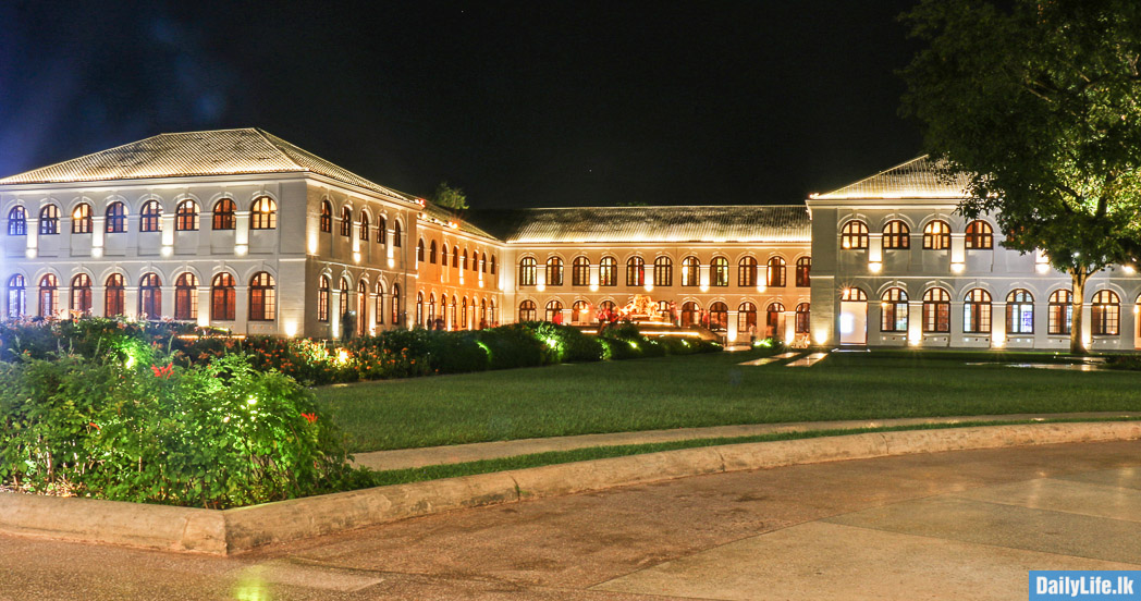 It's another world when the sky is dark and the lights are on at the Arcade Independence Square.